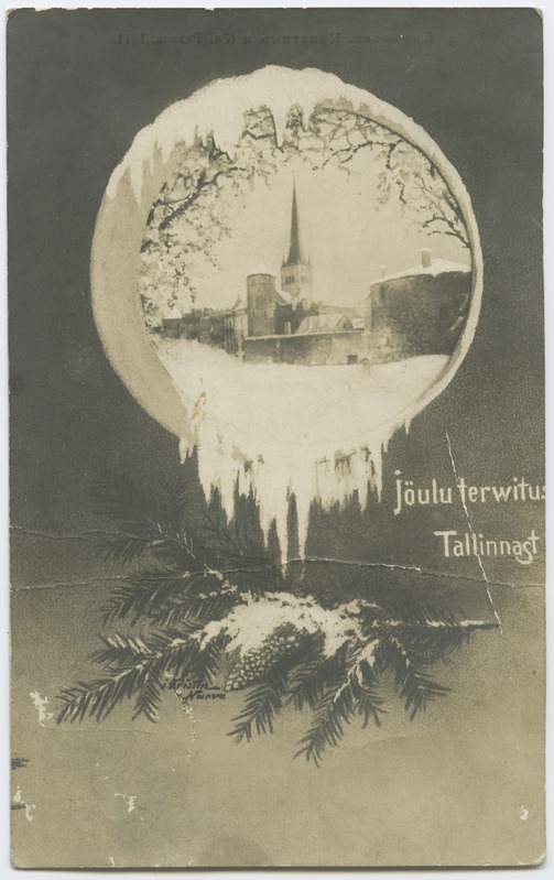 Tallinn. Pühadekaart. Jõulu tervitus Tallinnast