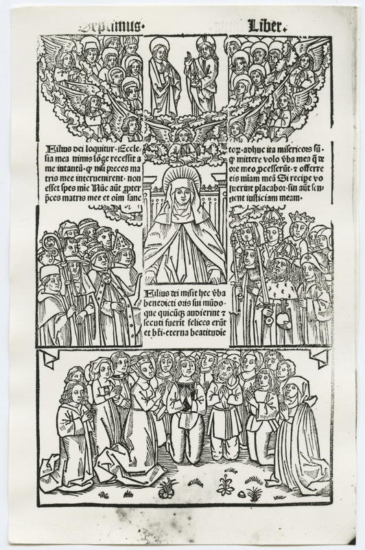 Lehekülg raamatust "Birgitta Revelationes, Lübeck, Bartholomeus Chatan, 1942".