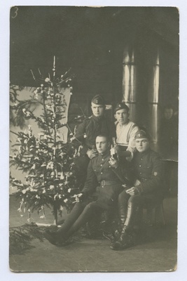 Foto. Sõdurite jõulupuu 1925.a.  duplicate photo