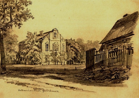 Villa Ehrenbusch Kadriorus; in turn: View of the watering house in Kadriorus