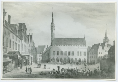 Armont-Bermond-Brichebois-Avanzo, "Der Grosse Markt zu Reval", Suur turg, vaade Raekoja poole.  duplicate photo