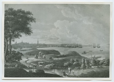 A.Schuch, "Reval 1816", Tallinna vaade Kadrioru rannalt.  duplicate photo