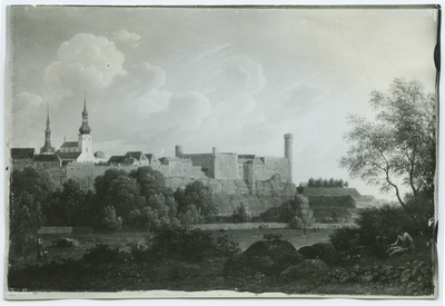 K. Kügelgen, vaade Toompea linnusele 1827.  duplicate photo