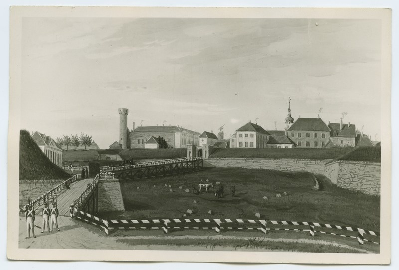 J.Han, "Die Dompforte", Toompea vaade lõuna poolt.