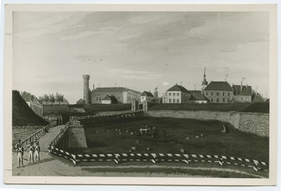 J.Han, "Die Dompforte", Toompea vaade lõuna poolt.  duplicate photo