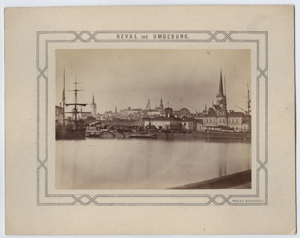 Tallinn, view of the city, port at the forefront. Series "Reval und Umfeld".