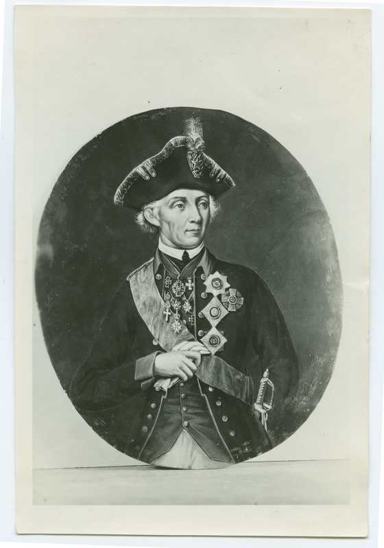 Suvorov, H.V. poolportree, 3/4 pööre vasakule, peakattes, õlimaal, ovaalne.