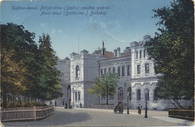 Tallinn : north- evening (Balti-) railway waxal = Reval : Nord-West (Baltischer-) Bahnhof  similar photo