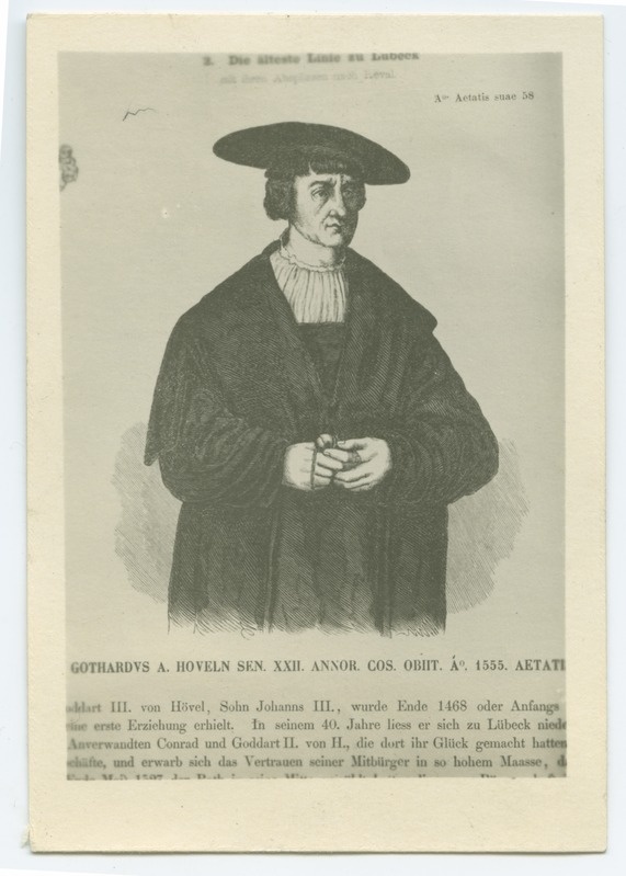 Gothardus A. Hovelnsen, portree Maria kirikus Lübekis.