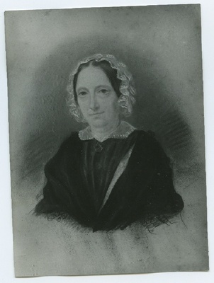 Rosina Therese Krich, sündinud Aderholm, 1791 - 1867, rinnaportree, kolmveerand paremale, pastell ja guašš.  duplicate photo