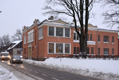fotonegatiiv, Viljandi Linna III Algkool, Jakobsoni tn 47c (kuni 1923 siin Saksa gümnaasium) u 1925 foto J.Riet rephoto