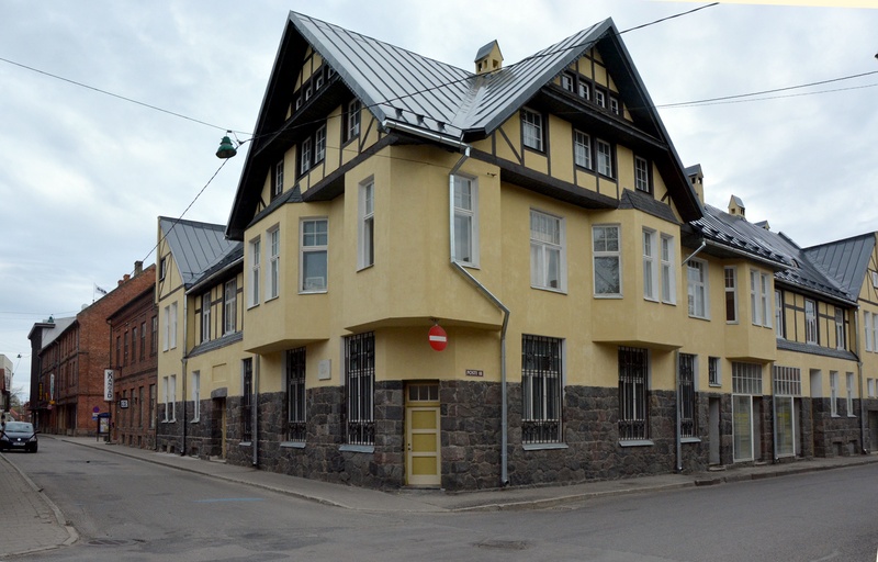 fotonegatiiv, Viljandi, Lossi tn 35, Tartu Pank u 1924 foto J.Riet rephoto