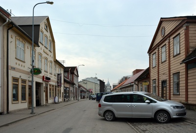 fotonegatiiv, Viljandi, Tartu tänava algusosa (Tartu tänav 3/5 jt) rephoto