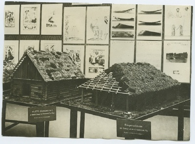Läti aida ja rehe mudel, väljapanek Riia näitusel 1918. aastal.  duplicate photo
