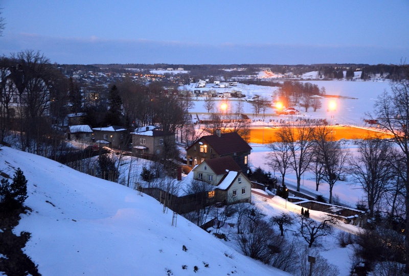 fotonegatiiv, Vaade Kaevumäelt Viljandi linnale (Kivistikule) rephoto