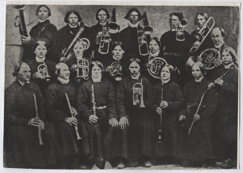 Väägvere pasunakoor 19. sajandil, näituselt "Eesti Üldlaulupeod".