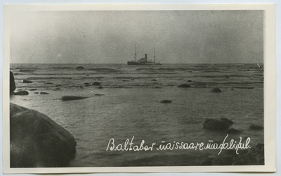 Tallinna laevaühisuse laev "Baltabor" Naissaare madalikul, umbes 1930. aastal.  duplicate photo