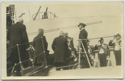 Saksa keisri Wilhelm II kohtumine Vene keisri Nikolai II'ga Wilhelm II külaskäigu ajal Paldiskisse.  duplicate photo