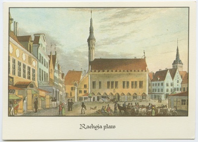Raekoja plats, 19. sajand.  similar photo