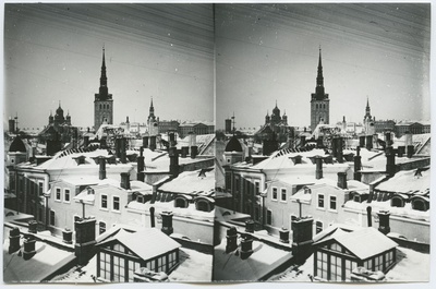 Tallinn. Vaade kirjastuse aknast Niguliste kiriku suunas  duplicate photo