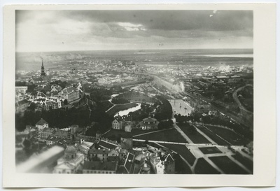 Tallinn. Õhufoto Tallinnast. Vaade Näituse platsile ja Balti jaama ümbrusele  duplicate photo