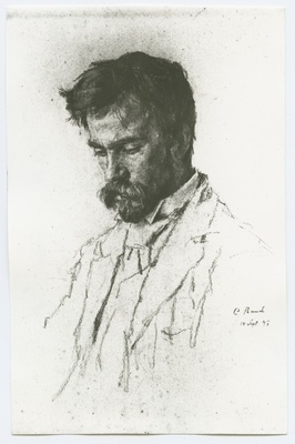 K. Raud "Gori Rist" portree, söejoonistust 1897. aastast.  duplicate photo