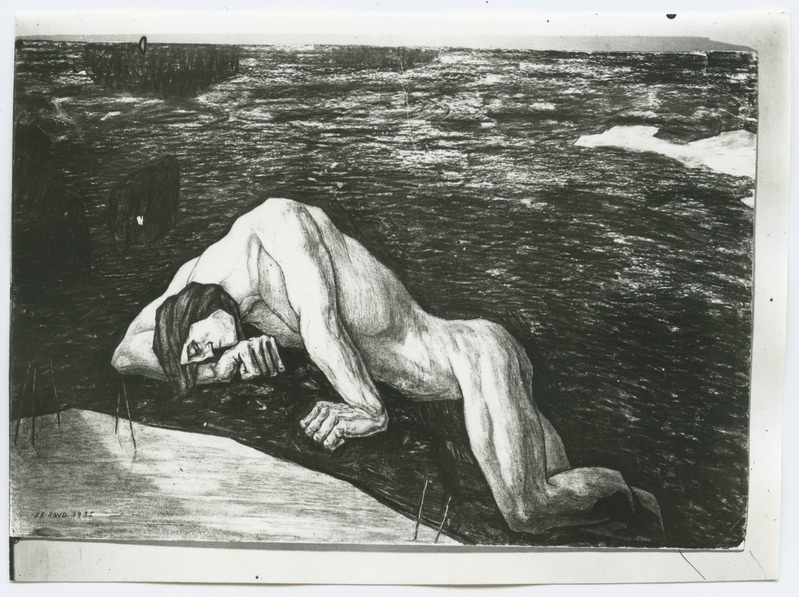 K. Raud "Kalevipoja surm", söemaal 1935. aastast.