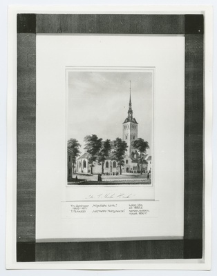 Th. Gehlhaar "Niguliste kirik" umbes 1850. aastast.  duplicate photo