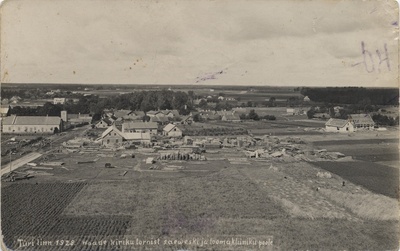 Türi city 1928 : from the Waade church tower to saewesk and animal clinic  duplicate photo