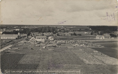 Türi city 1928 : from the Waade church tower to saewesk and animal clinic  duplicate photo