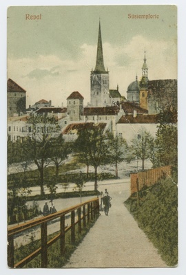 Tallinn. Vaade Patkuli trepilt Oleviste kiriku poole  duplicate photo