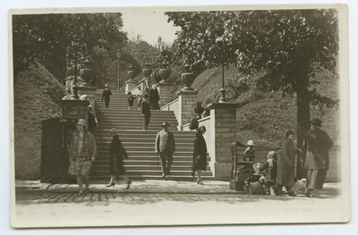 Tallinn. Mayeri trepp Harjuvärava mäele. Vaade Vabaduse väljakult  duplicate photo