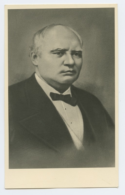 J. V. Jannsen. Poolportree. Ateljeefoto.