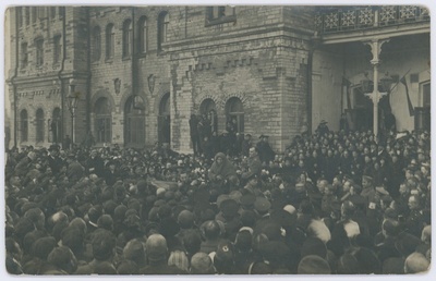 Tallinn, Balti Jaam, Kerenski ja Breško-Breškovski 10.04.1917  duplicate photo