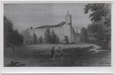 Fotoreproduktsioon C. Buddeus "Padise klooster" Eesti Ajaloomuuseumi kunstikogust.  duplicate photo