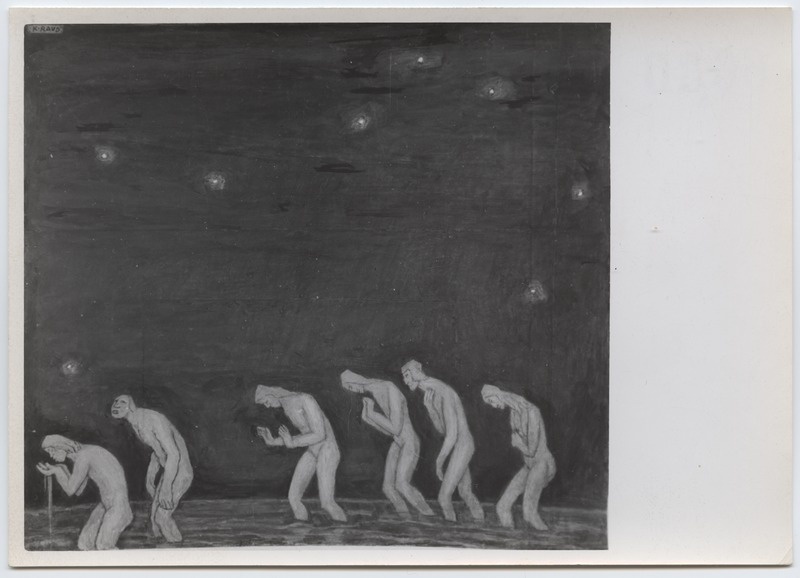 Fotoreproduktsioon K. Raud "Püha vesi"- Kevadnäitus 1943. aastal.