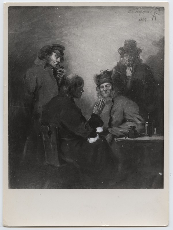 Fotoreproduktsioon O. Hoffmann "Eesti talupojad" erakogust (baltisaksa kunst).