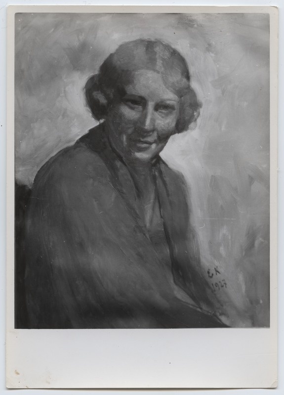 Fotoreproduktsioon E.Kretschmann "Naise portree" ("Frauenbildnis").