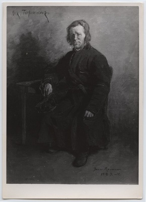 Fotoreproduktsioon O. Hoffmann "Jaan Reimann, portree" erakogust (baltisaksa kunst).  duplicate photo