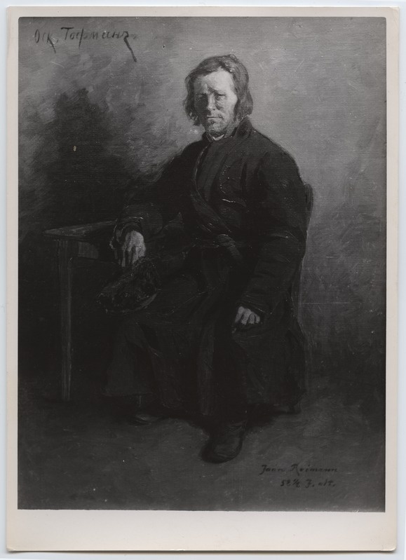 Fotoreproduktsioon O. Hoffmann "Jaan Reimann, portree" erakogust (baltisaksa kunst).