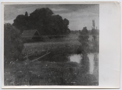 Fotoreproduktsioon L. Oskar "Suveöö"- Talvenäitus 1944. aastal.  duplicate photo