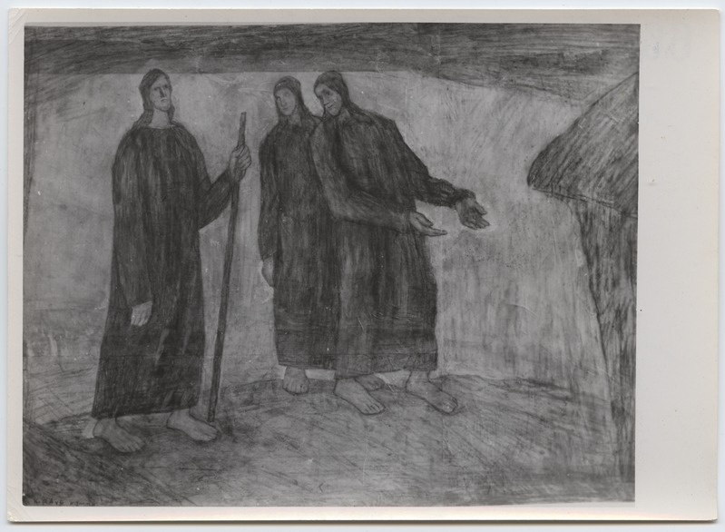 Fotoreproduktsioon K. Raud "Kristus Emmauses"- Kevadnäitus 1943. aastal.