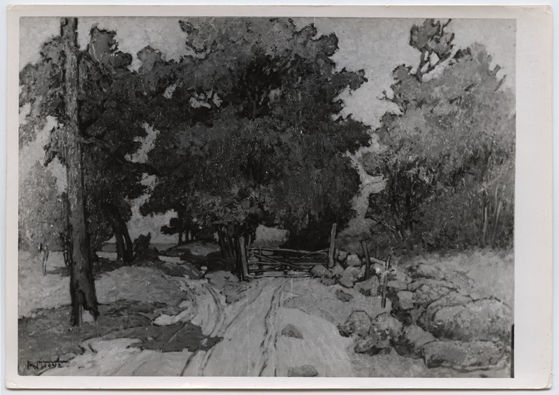 Fotoreproduktsioon R. Nyman "Sügisel" - Jõulunäitus 1942. aastal.