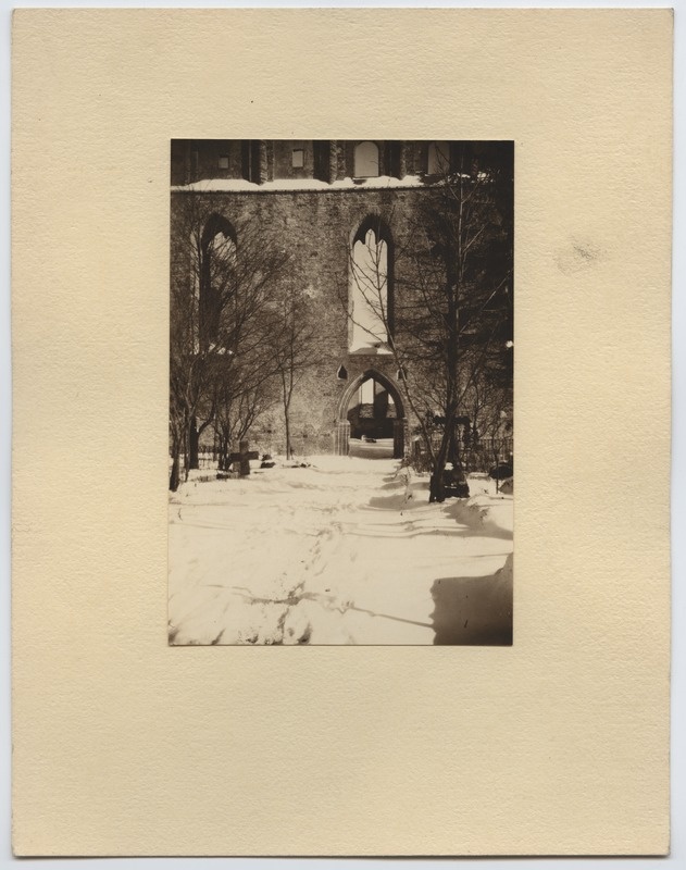 Tallinn, Pirita kloostri varemed, fassaad, talvel, fotovõistlustöö.