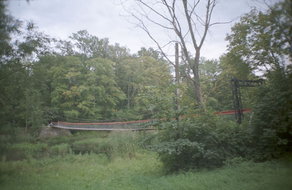 Ripple bridge on Audru River in Audru Manor Park