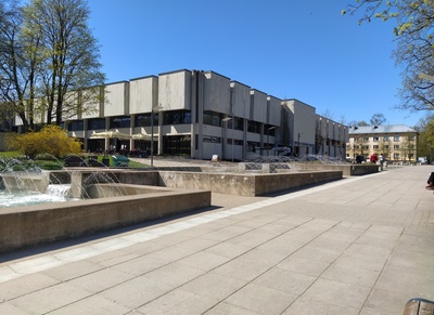 Tartu. New building of the University of Tartu library rephoto