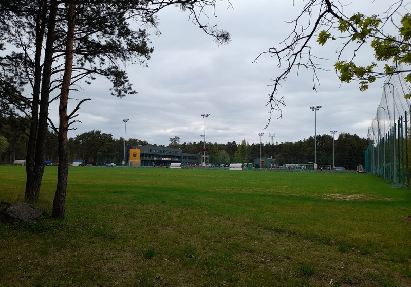 View of the firefighter stadium in Nõmmel. rephoto