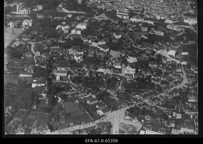 Flight view to the 4th city section of Tallinn.  duplicate photo