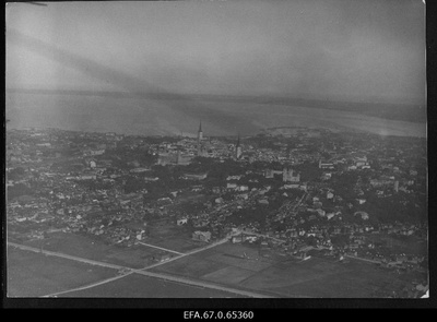 Flight view to the 4th city section of Tallinn.  duplicate photo