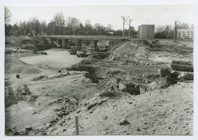 Tallinn. Tammsaare tee pikendus. Raudteesilla- ja tee ehitus. Vaade Pärnu mnt poolt  duplicate photo